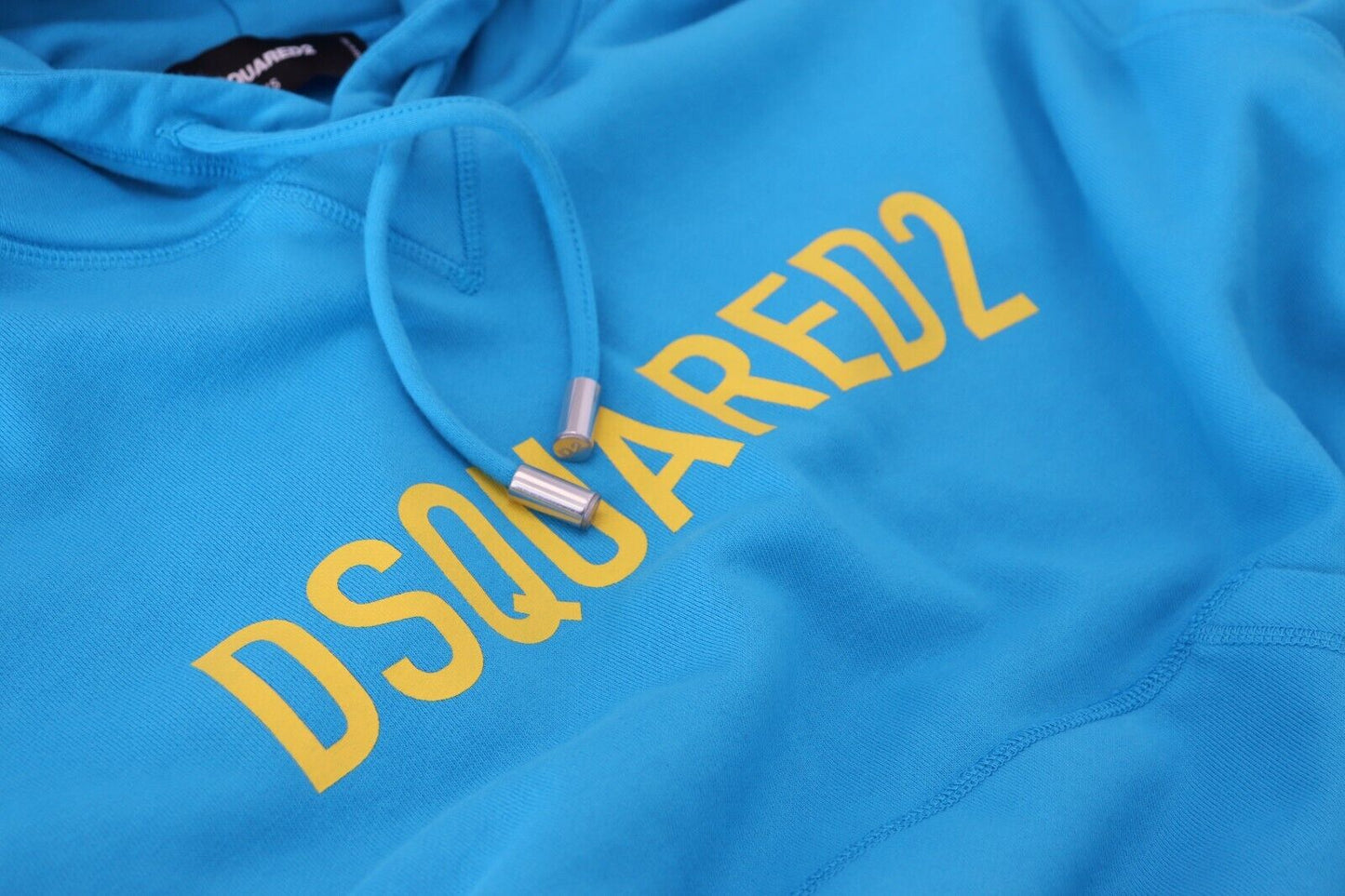 Dsquared² Blauer Kapuzenpullover aus Baumwolle mit Logo-Print