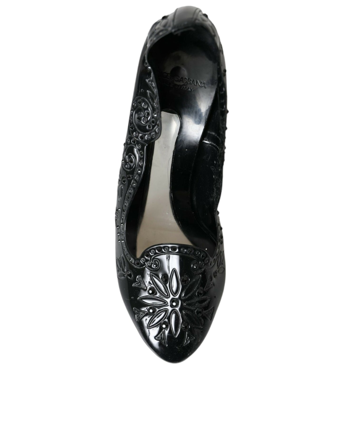 Dolce &amp; Gabbana CINDERELLA Pumps mit Kristallen in Schwarz