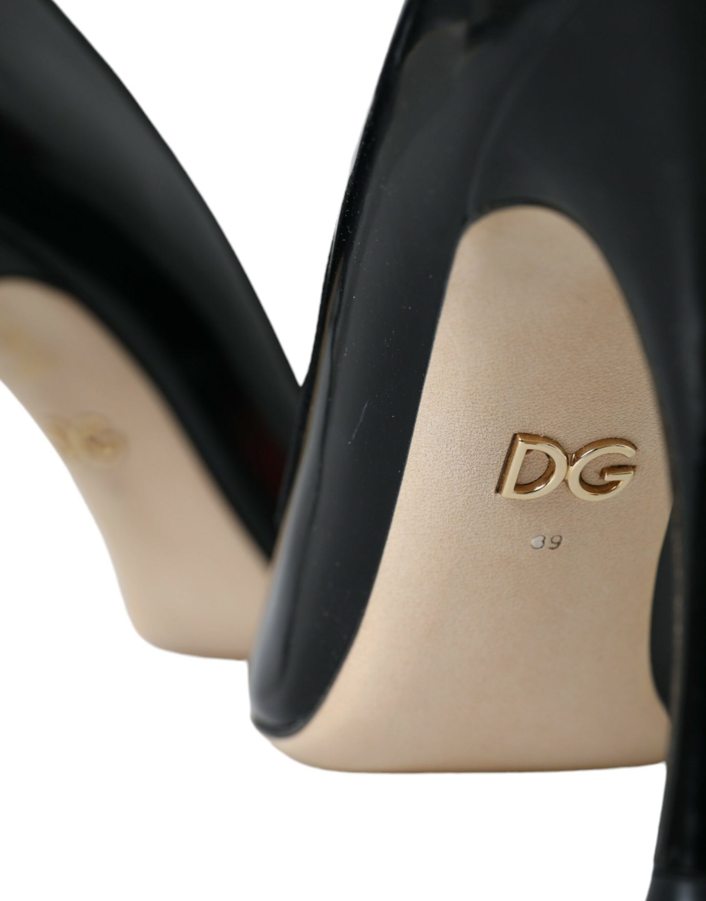 Dolce &amp; Gabbana – Pumps mit WOW-Patch aus schwarzem Leder