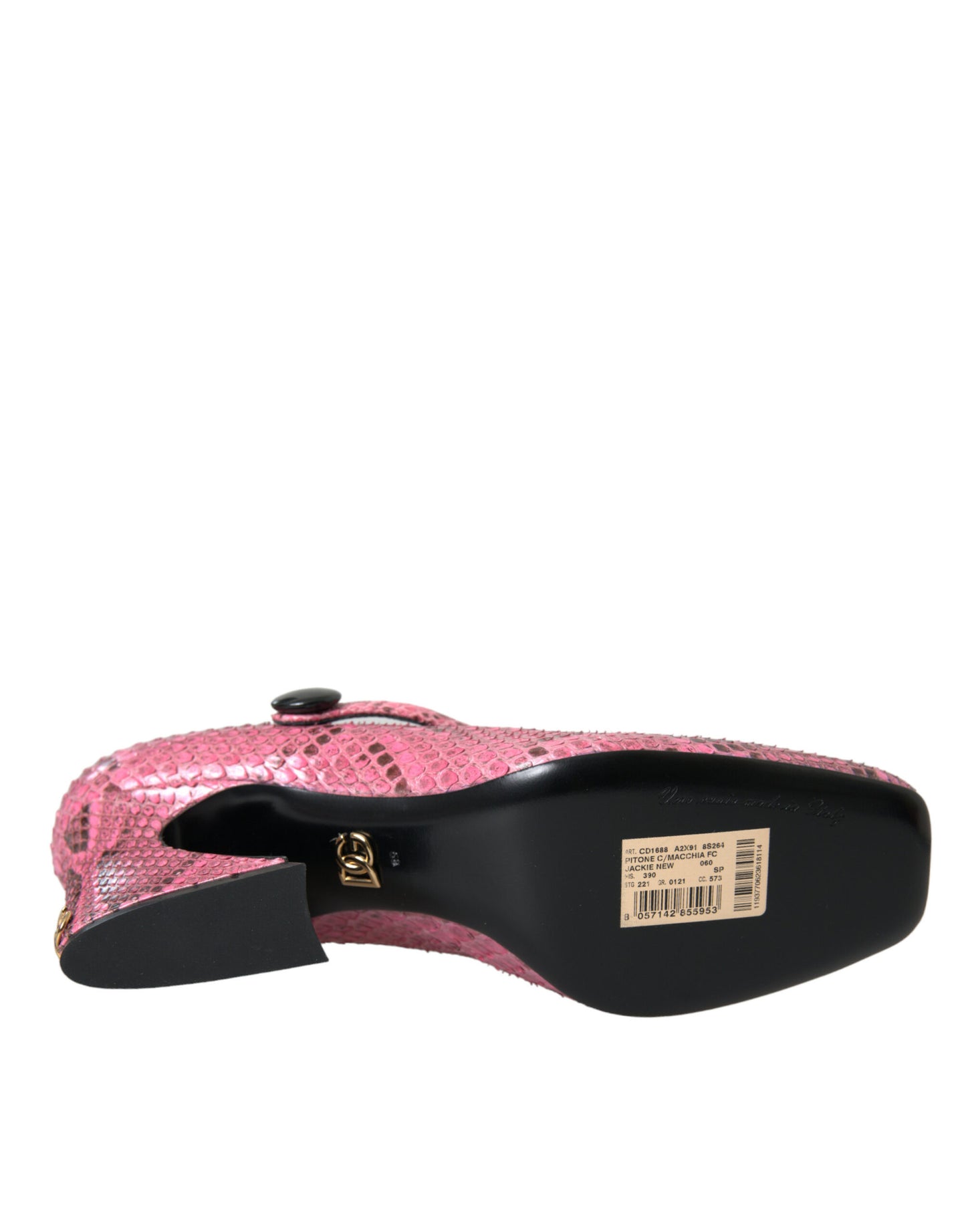 Dolce &amp; Gabbana – Mary-Jane-Absatzschuhe aus Pythonleder in Rosa