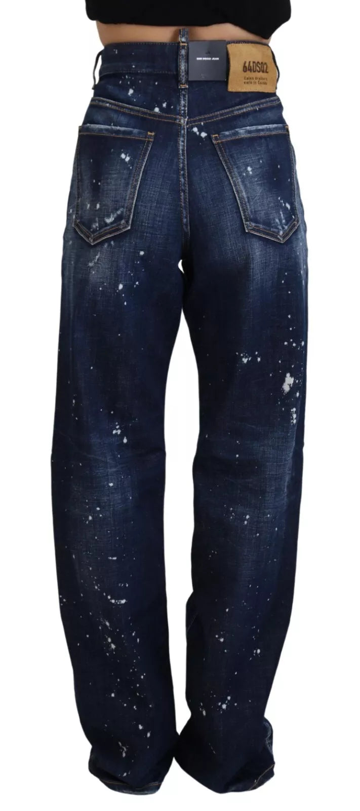 Dsquared² – San Diego – Blaue, zerfetzte Jeans mit hoher Taille