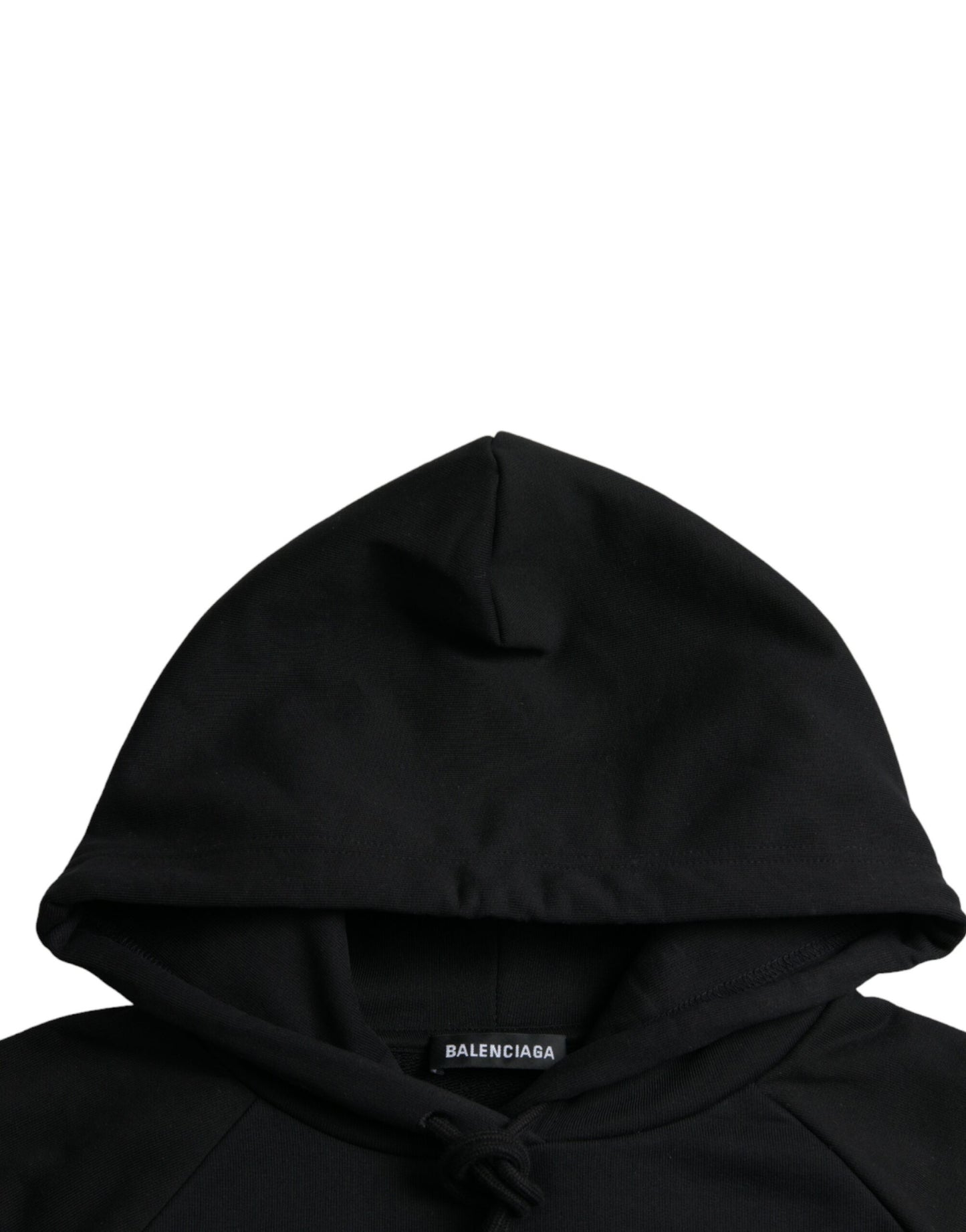 Balenciaga – Kapuzenpullover mit Logo aus schwarzer Baumwolle