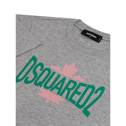 Dsquared² Schickes graues Baumwoll-T-Shirt für die moderne Frau