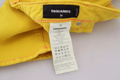 Dsquared² – Jennifer – Verkürzte Jeans aus Baumwolle mit niedriger Taille, Gelb