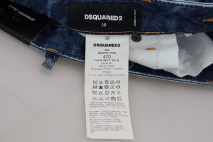 Dsquared² – Icon – Enge Jennifer-Jeans aus Denim mit niedriger Taille, Blau