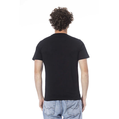 Cavalli Class Black Cotton Men T-Shirt