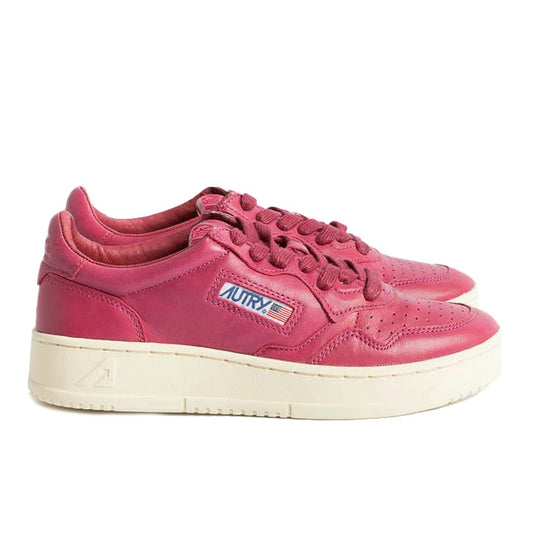 Autry Di Capra Sneaker aus fuchsiafarbenem Leder