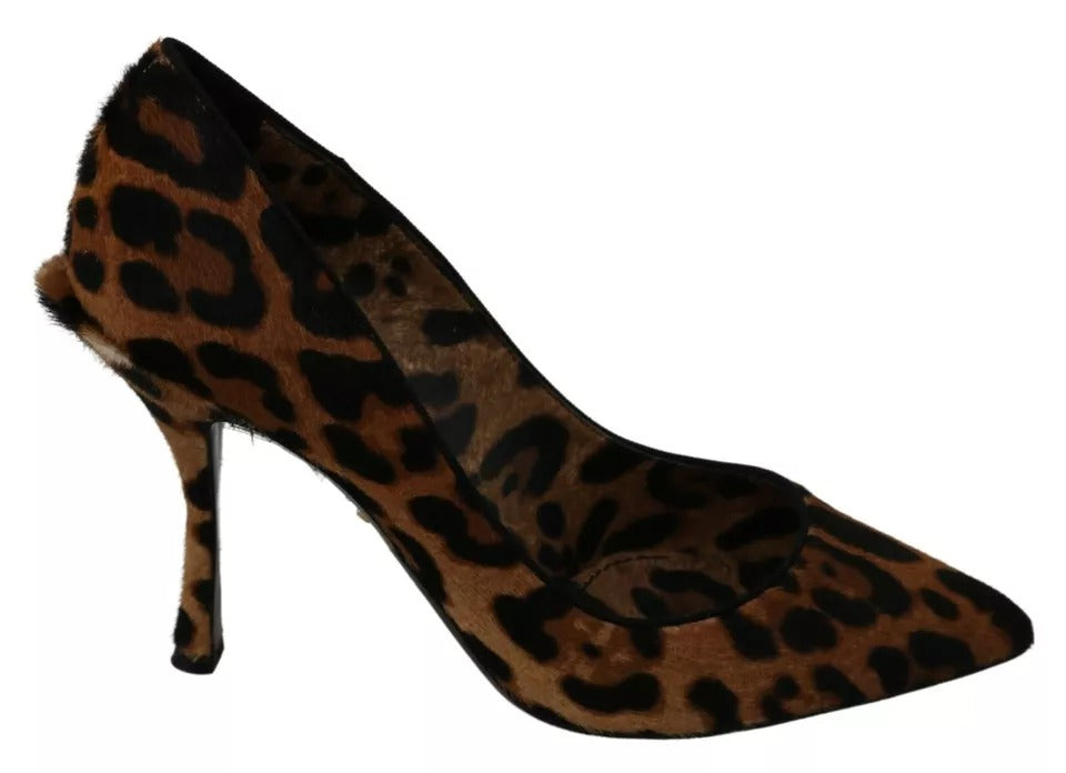 Dolce &amp; Gabbana – Pumps mit Absatz und Leopardenmuster in Braun