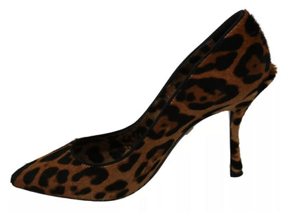 Dolce &amp; Gabbana – Pumps mit Absatz und Leopardenmuster in Braun