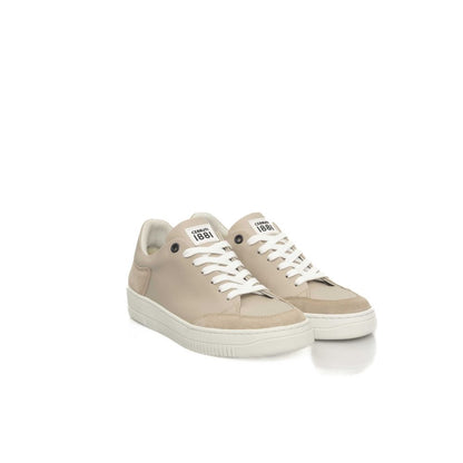 Cerruti 1881 Beige Leder Damen Sneaker