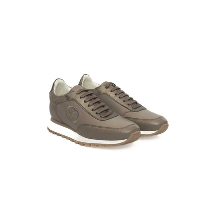 Cerruti 1881 Beige Leder Damen Sneaker