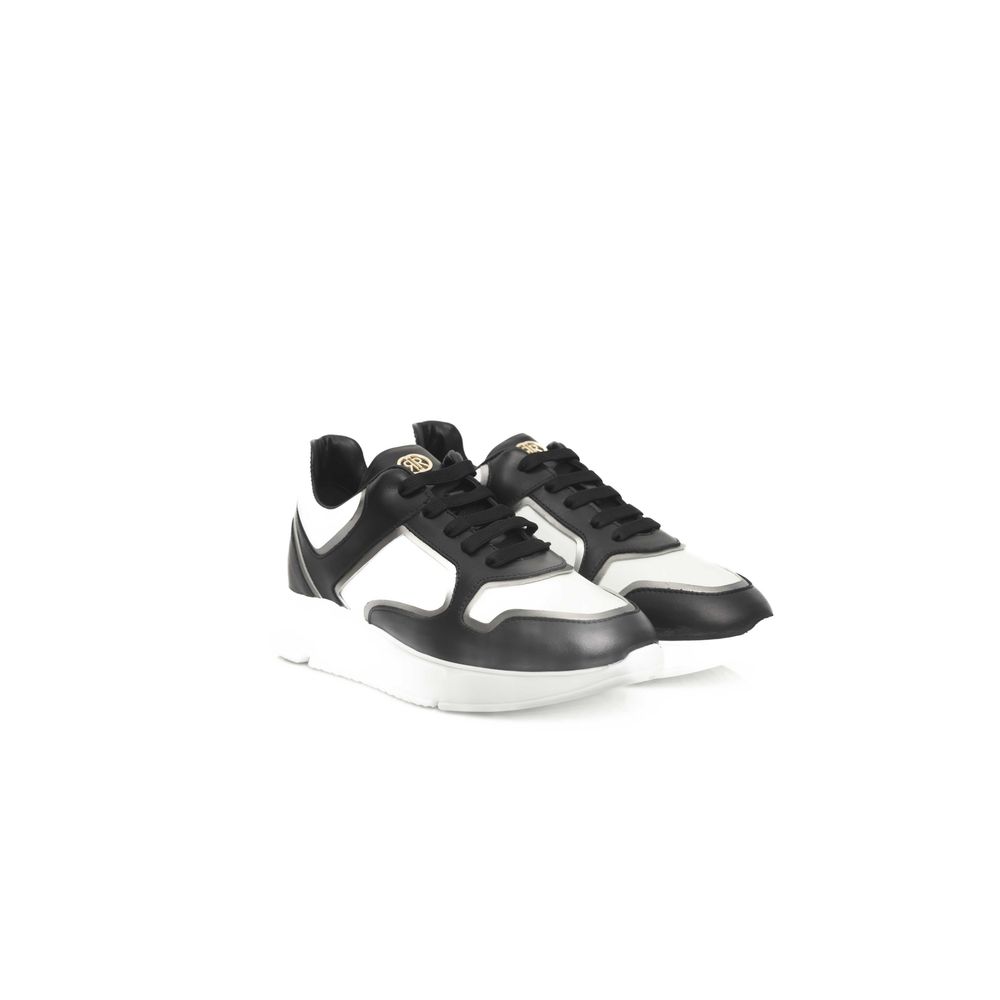 Cerruti 1881 Black Leather Men Sneaker