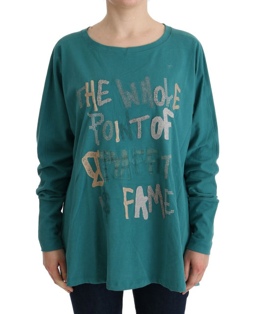 Maglione oversize in cotone verde