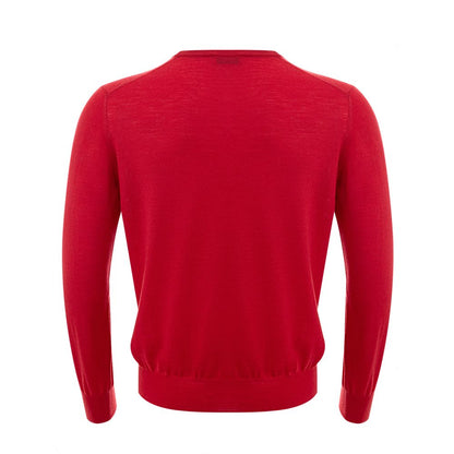 Gran Sasso Elegant Red Wool Sweater for Men