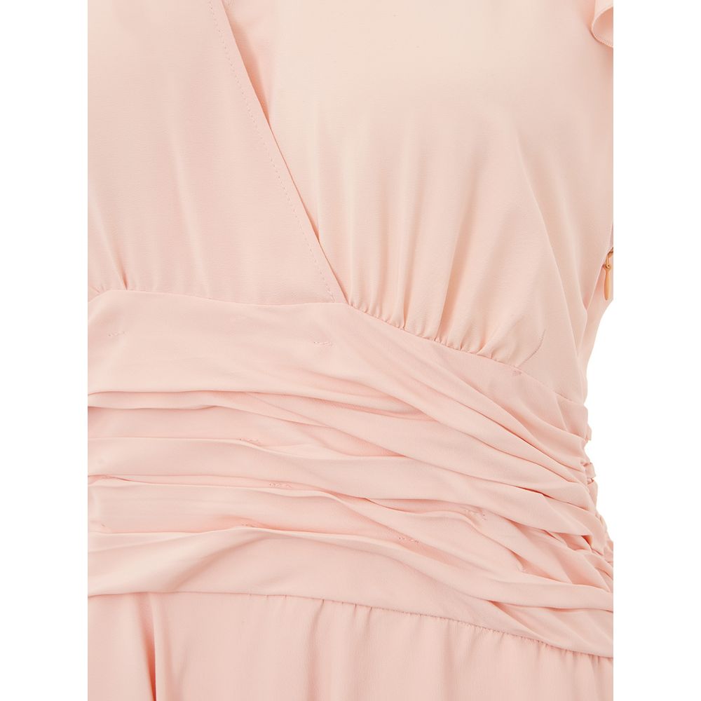 Lardini Elegantes rosa Acetatkleid