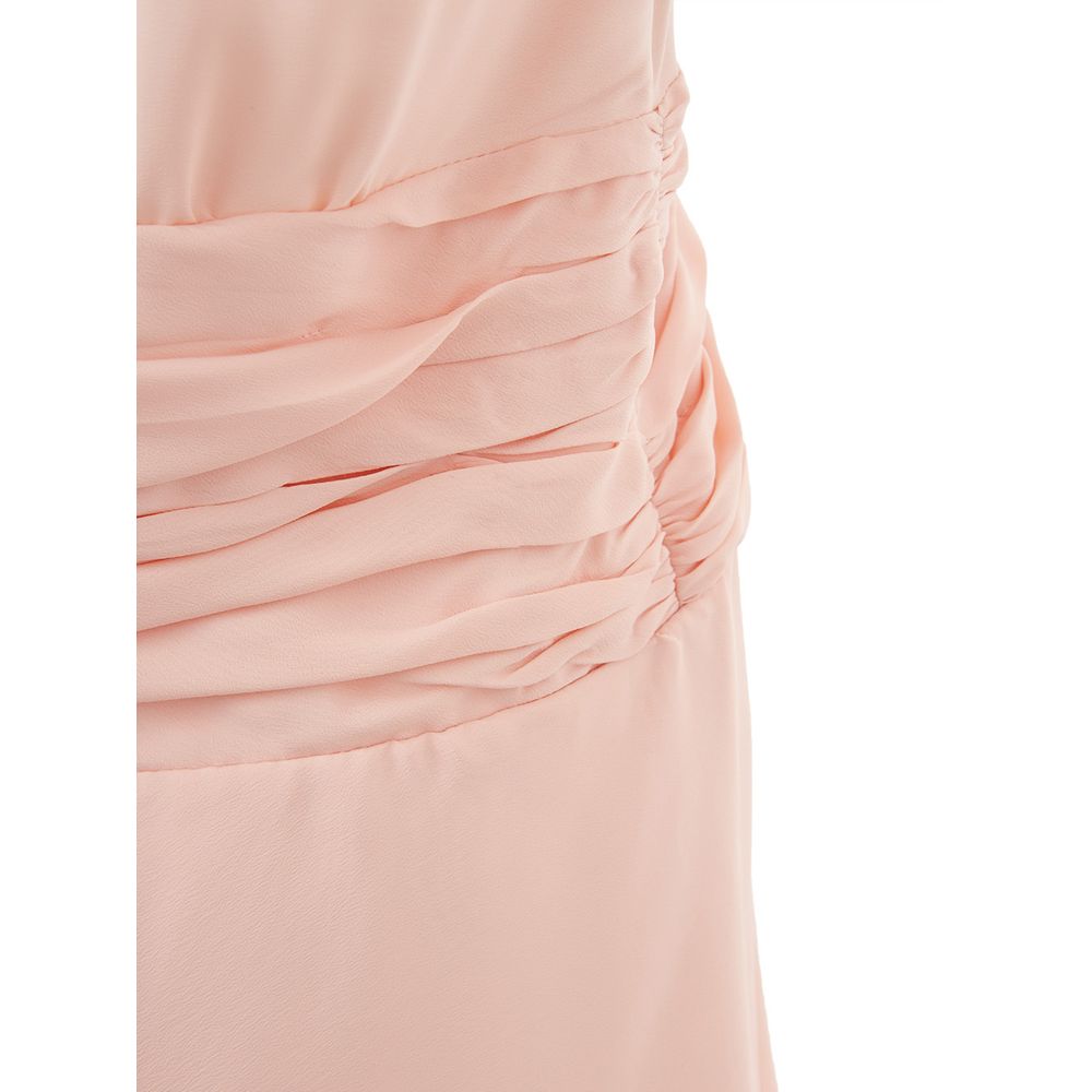 Lardini Elegantes rosa Acetatkleid