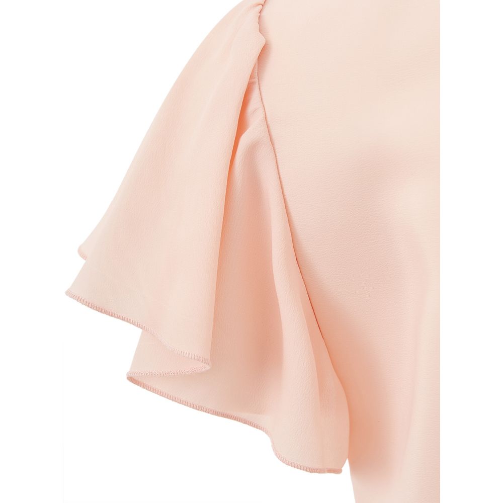 Lardini Elegantes rosa Acetatkleid