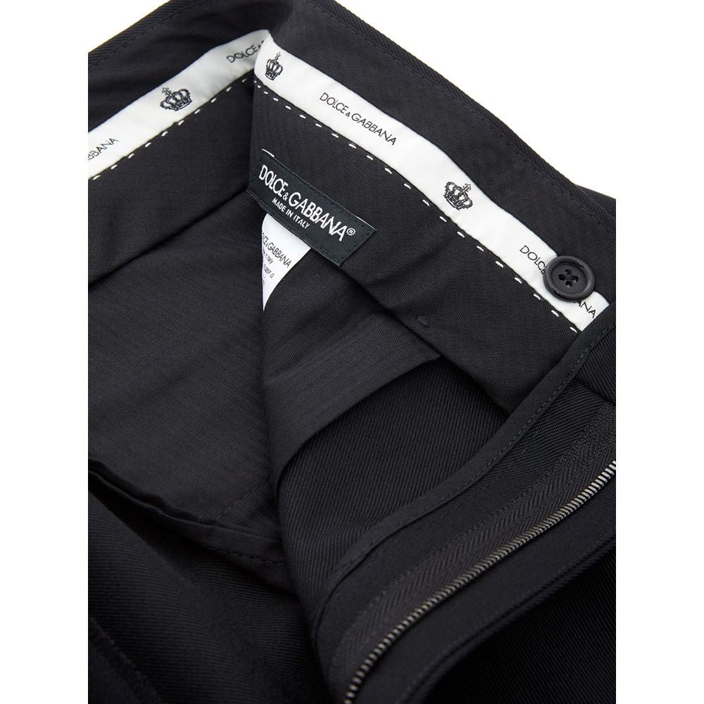 Dolce &amp; Gabbana Elegante schwarze Polyesterhose für Herren