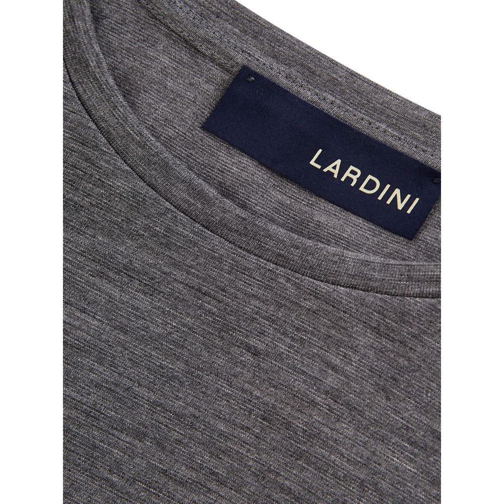 Lardini Elegantes graues Designer-T-Shirt aus Wolle