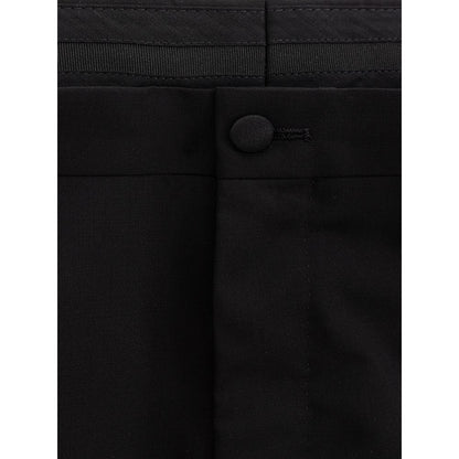 Dolce &amp; Gabbana Elegante schwarze Wollhose für Herren