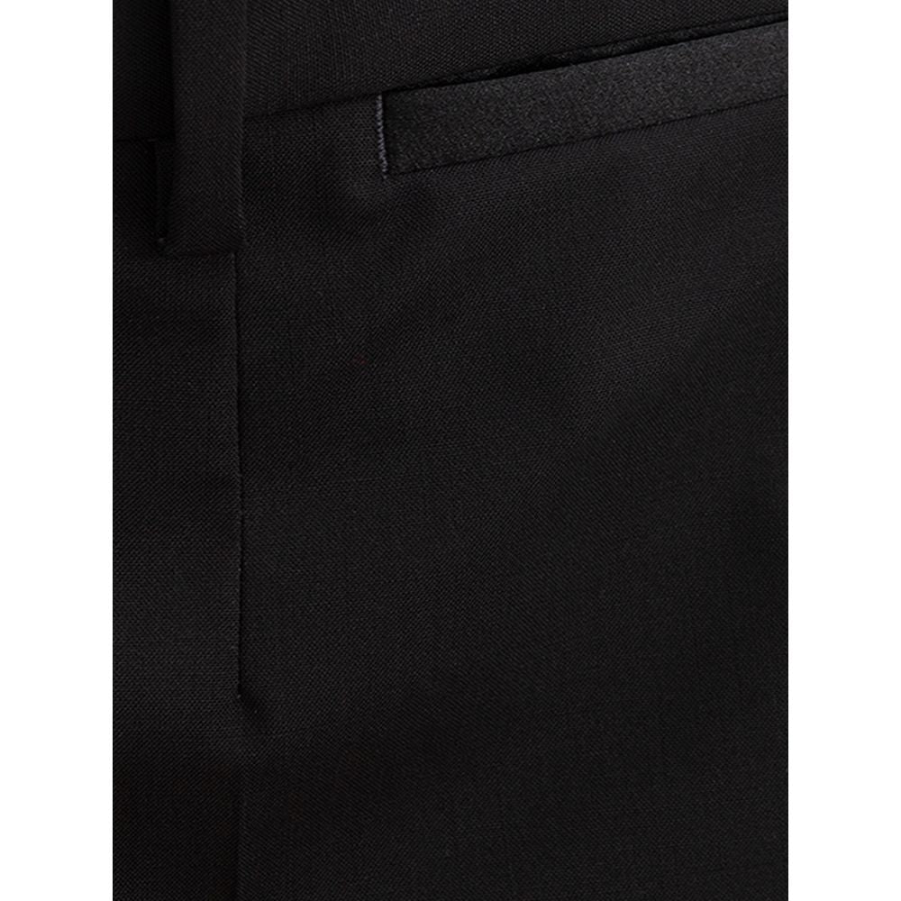 Dolce &amp; Gabbana Elegante schwarze Wollhose für Herren