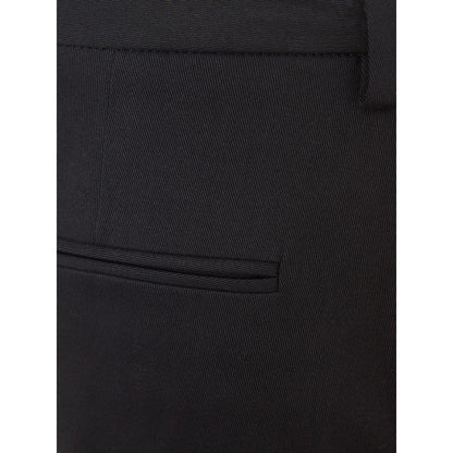 Lardini Italienische Eleganz Schwarze Baumwollhose