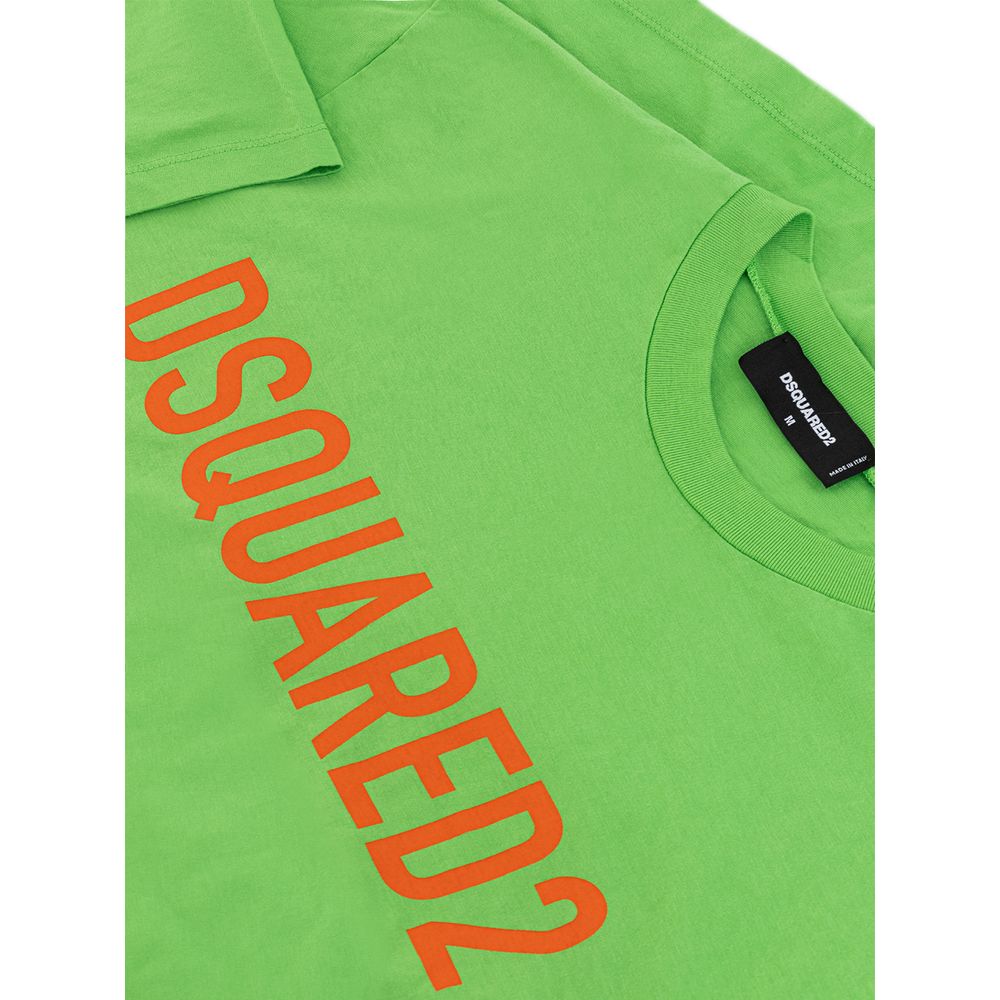 Dsquared² Electric Green Baumwoll-T-Shirt für Herren