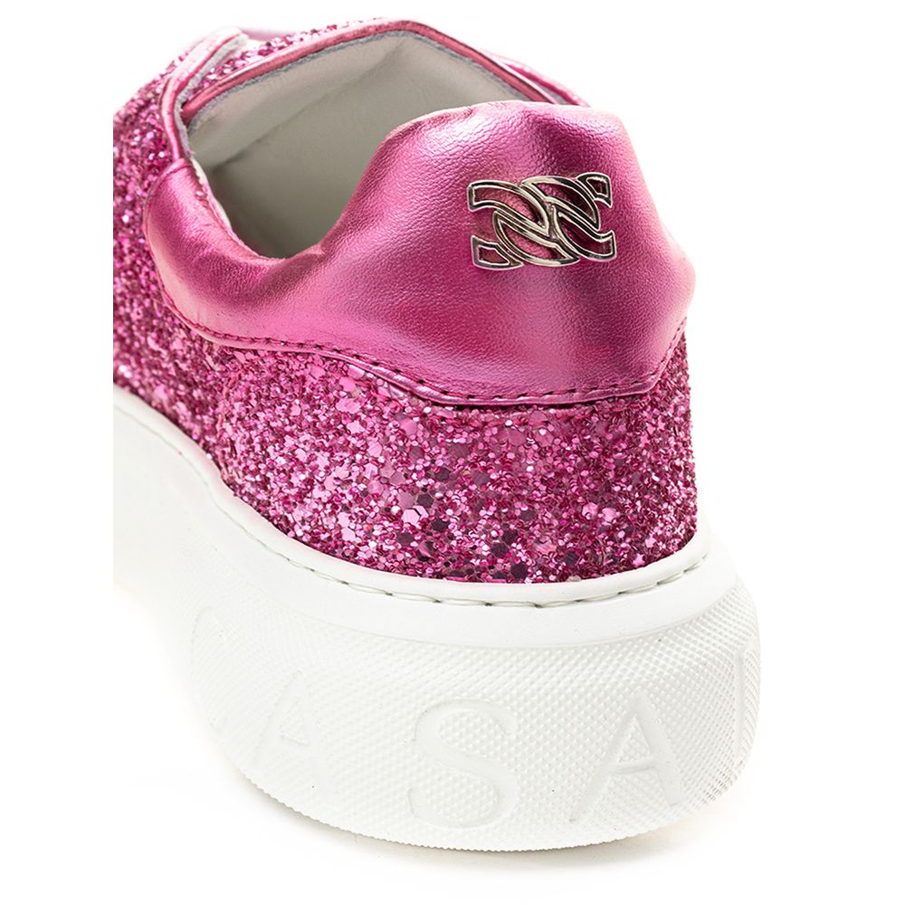 Casadei – Elegante Leder-Sneakers in Fuchsia