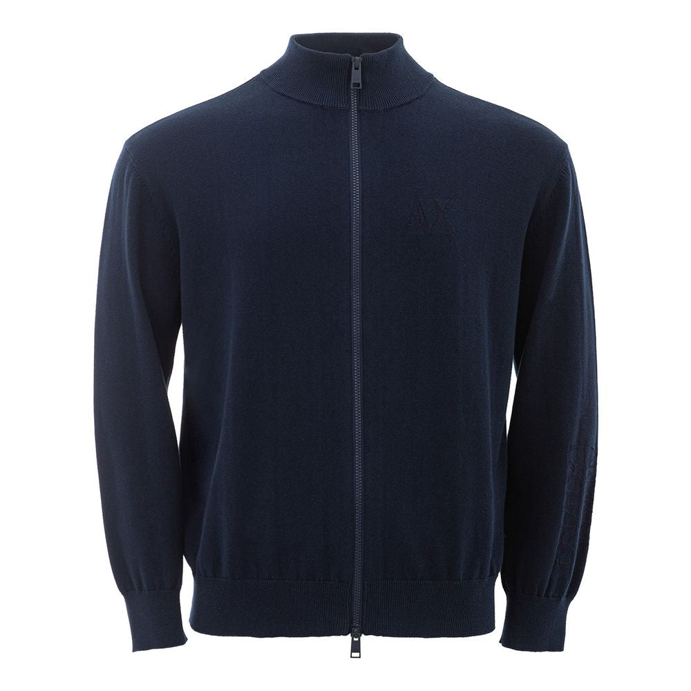 Armani Exchange - Blauer Baumwollpullover