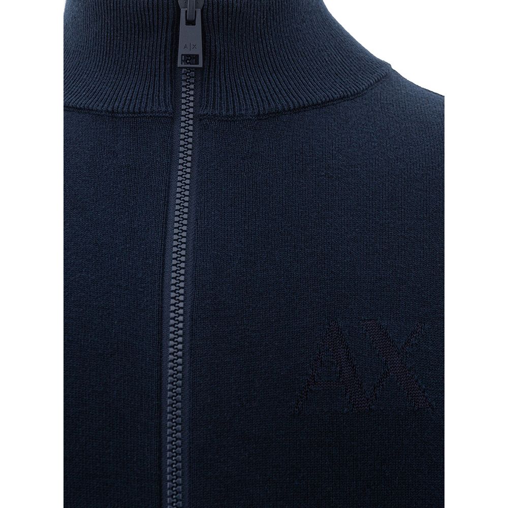 Armani Exchange - Blauer Baumwollpullover