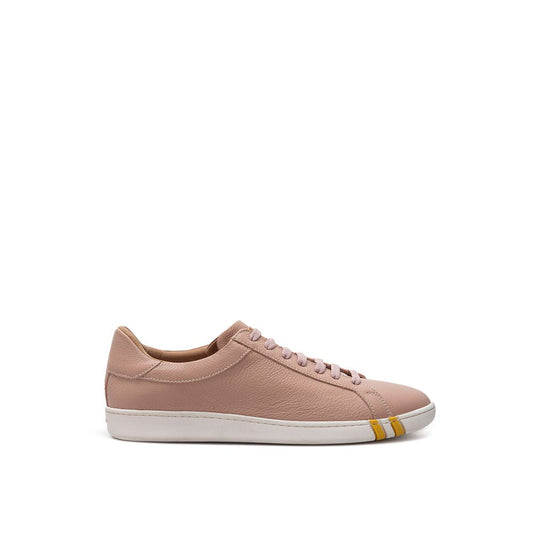 Bally Elegante rosa Sneakers aus Baumwollleder