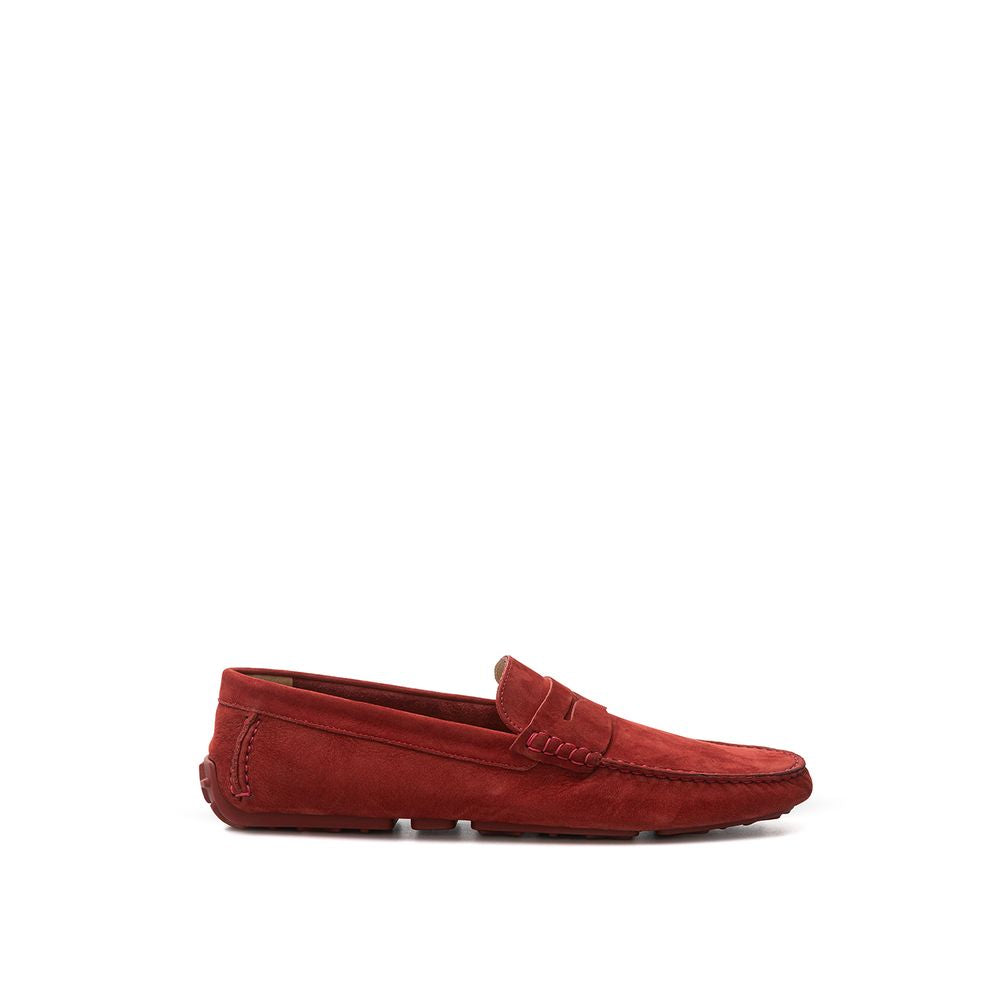 Bally Elegante Bordeaux-Leder-Loafer für Herren