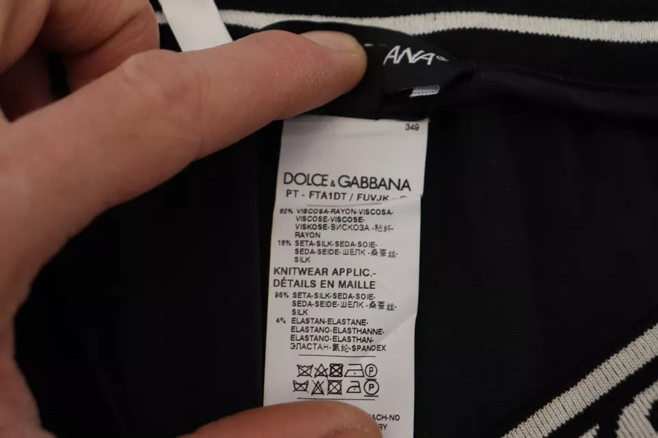 Dolce &amp; Gabbana Schwarze Jogger Jogginghose Baumwollhose