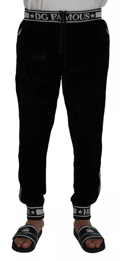 Dolce &amp; Gabbana Schwarze Jogger Jogginghose Baumwollhose