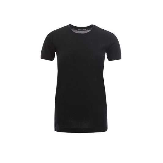 Dolce &amp; Gabbana Schwarze Baumwolltops und T-Shirts