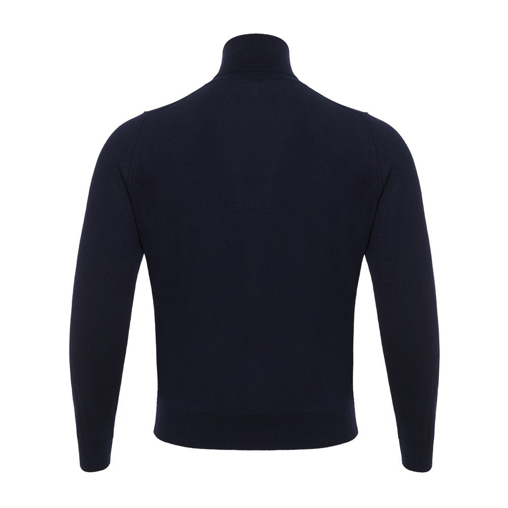 Blauer Colombo-Kaschmirpullover