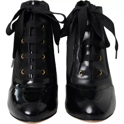 Dolce &amp; Gabbana – Stiefeletten aus Stretch-Jersey in Schwarz