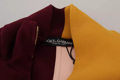 Dolce &amp; Gabbana – Mehrfarbiger Pullover aus Viskose mit durchgehendem Reißverschluss und Blumenmuster