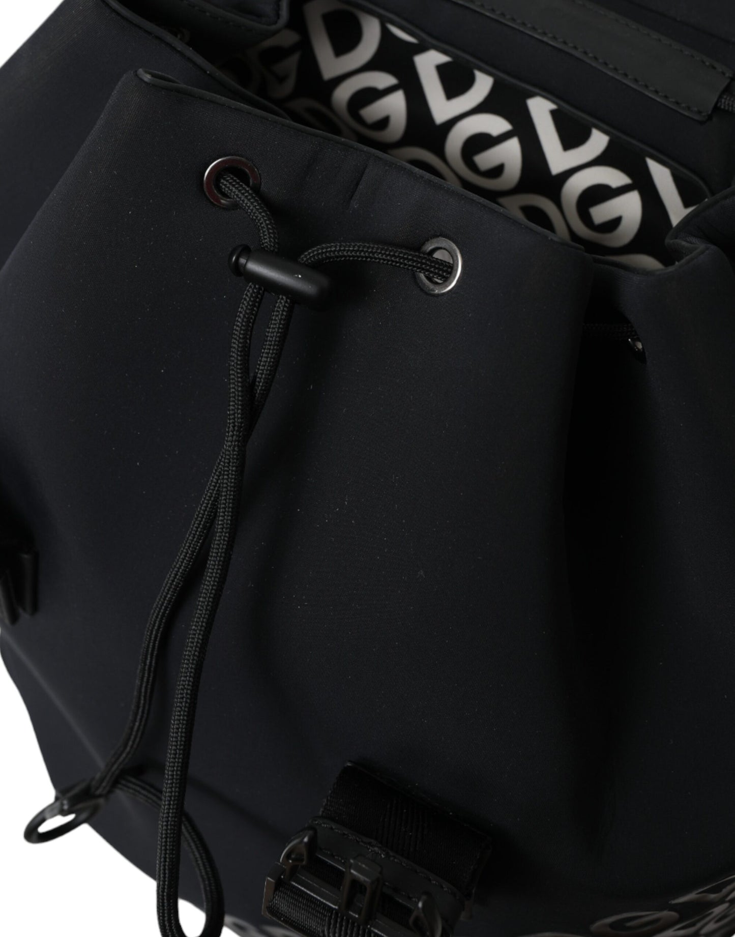 Dolce &amp; Gabbana – Schwarzer Schulrucksack aus Neopren-Nylon mit DG-Logo