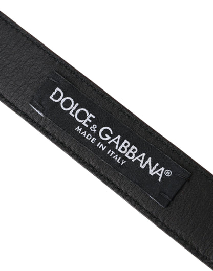 Dolce &amp; Gabbana Gürtel aus braunem Leder mit silberner Metallschnalle für Herren