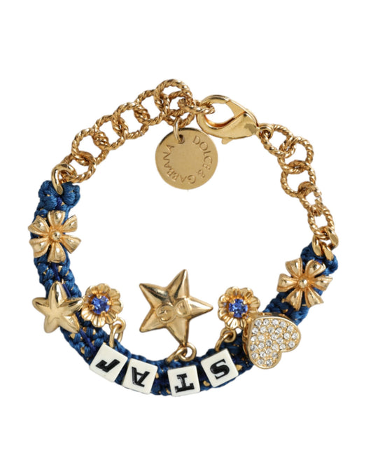 Dolce &amp; Gabbana – Modisches Armband mit goldfarbener Messingkette und Stern