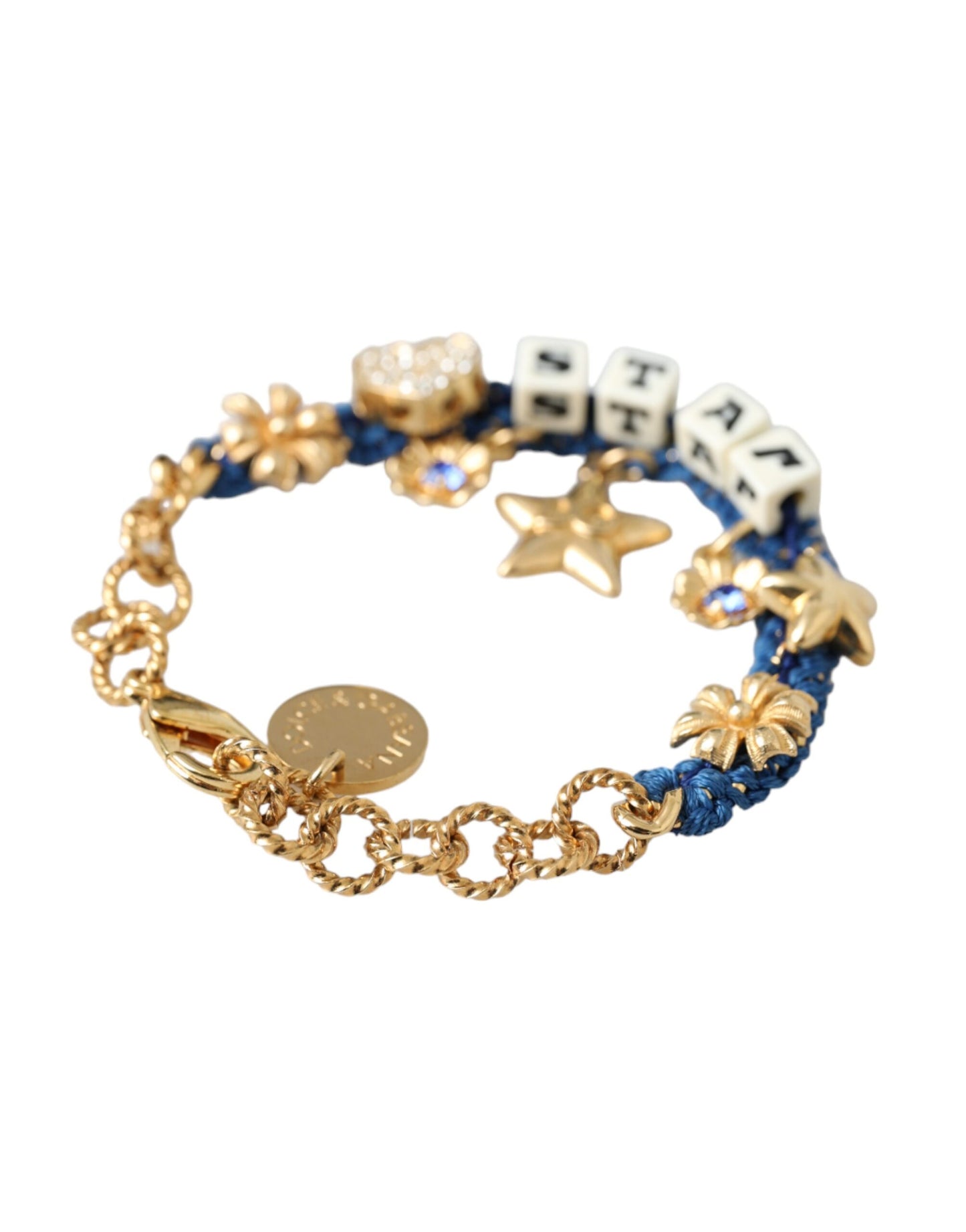 Dolce & Gabbana Gold Tone Brass Chain Star Fashion Bracelet