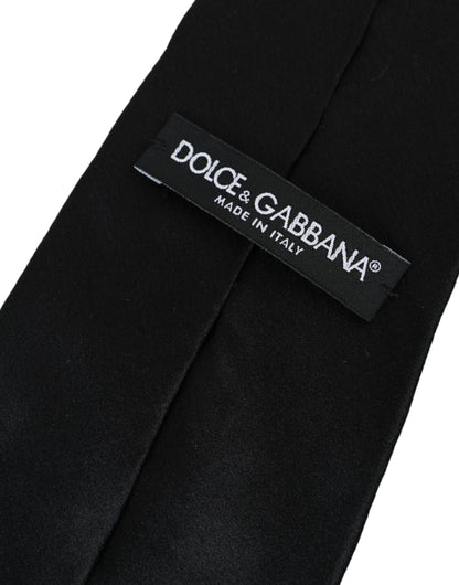 Dolce &amp; Gabbana - Verstellbare Krawatte aus schwarzer Seide für Herren