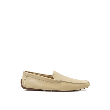 Beigefarbene Bally-Loafer aus Leder