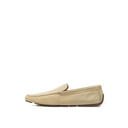 Beigefarbene Bally-Loafer aus Leder