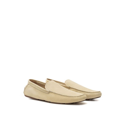 Beigefarbene Bally-Loafer aus Leder