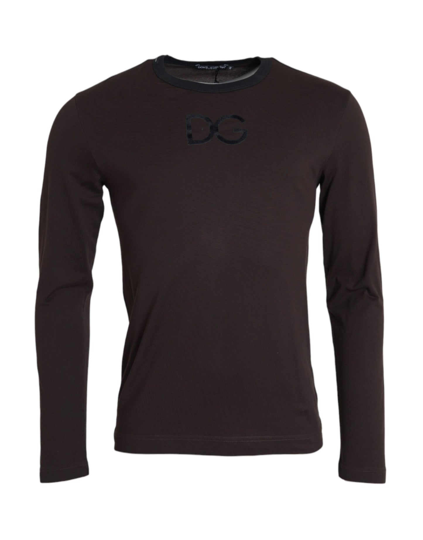 Dolce & Gabbana Brown DG Logo Crewneck Pullover Sweater