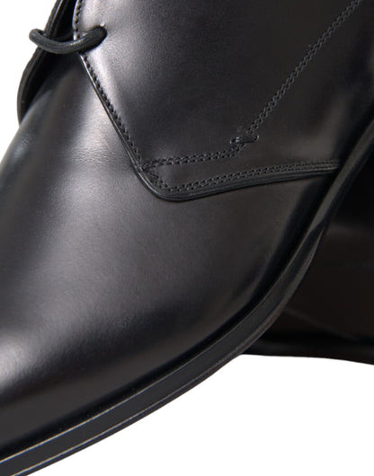 Dolce &amp; Gabbana – Derby-Schuhe aus schwarzem Leder für formelle Anlässe für Herren