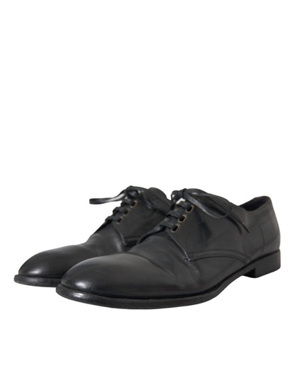 Dolce &amp; Gabbana – Derby-Schuhe aus schwarzem Leder für formelle Anlässe für Herren