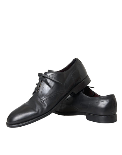 Dolce &amp; Gabbana – Derby-Schuhe aus schwarzem Leder für formelle Anlässe für Herren